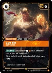 Lee Sin, Centered (Alternate Art) - Origins - Riftbound: League of Legends Trading Card Game card