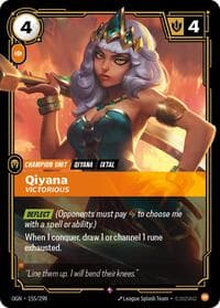Qiyana, Victorious - Origins - Riftbound: League of Legends Trading Card Game card