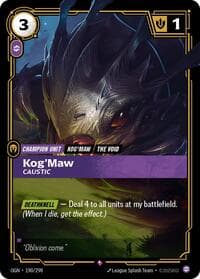 Kog'Maw, Caustic - Origins - Riftbound: League of Legends Trading Card Game card