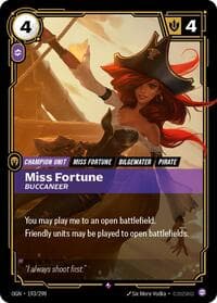 Miss Fortune, Buccaneer - Origins - Riftbound: League of Legends Trading Card Game card