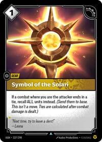Symbol of the Solari - Origins - Riftbound: League of Legends Trading Card Game card