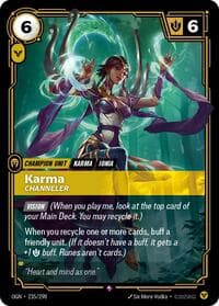 Karma, Channeler - Origins - Riftbound: League of Legends Trading Card Game card