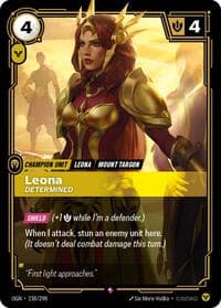 Leona, Determined - Origins - Riftbound: League of Legends Trading Card Game card