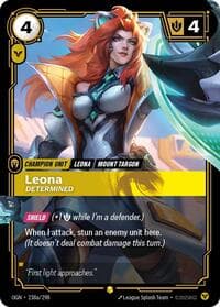 Leona, Determined (Alternate Art) - Origins - Riftbound: League of Legends Trading Card Game card