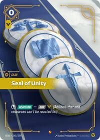 Seal of Unity - Origins - Riftbound: League of Legends Trading Card Game card