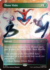 Three Visits (Rainbow Foil) - Secret Lair Drop Series - Magic: The Gathering card