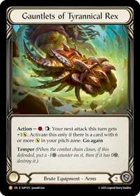Gauntlets of Tyrannical Rex - Super Slam - Flesh and Blood TCG card