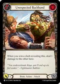 Unexpected Backhand (Yellow) - Super Slam - Flesh and Blood TCG card