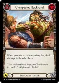Unexpected Backhand (Blue) - Super Slam - Flesh and Blood TCG card
