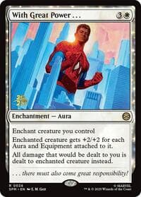 With Great Power . . . - Prerelease Cards - Magic: The Gathering card