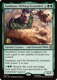 Sandman, Shifting Scoundrel - Prerelease Cards - Magic: The Gathering card