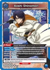 Aoshi Shinomori (018) - UE11BT: Rurouni Kenshin - Union Arena card