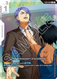 Unforeseen Incident (C+) - Starter Deck 05: Iron Bloom - Gundam Card Game card