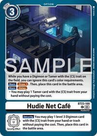 Hudie Net Cafe - Hackers' Slumber - Digimon Card Game card