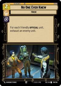 No One Ever Knew - Secrets of Power - Star Wars: Unlimited card