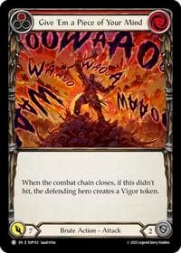 Give 'Em a Piece of Your Mind (Red) - Super Slam - Flesh and Blood TCG card