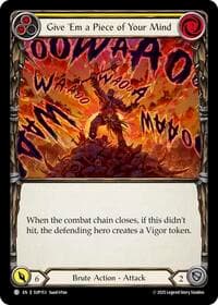 Give 'Em a Piece of Your Mind (Yellow) - Super Slam - Flesh and Blood TCG card