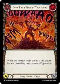 Give 'Em a Piece of Your Mind (Blue) - Super Slam - Flesh and Blood TCG card
