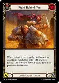 Right Behind You (Red) - Super Slam - Flesh and Blood TCG card