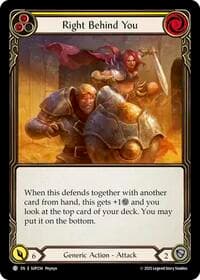 Right Behind You (Yellow) - Super Slam - Flesh and Blood TCG card