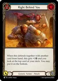 Right Behind You (Blue) - Super Slam - Flesh and Blood TCG card