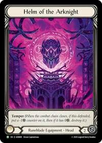 Helm of the Arknight - GEM Pack 3 - Flesh and Blood TCG card