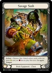 Savage Sash - GEM Pack 3 - Flesh and Blood TCG card