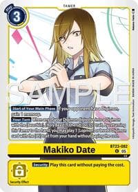 Makiko Date - Hackers' Slumber - Digimon Card Game card