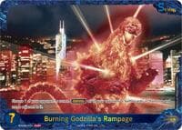 Burning Godzilla's Rampage (ESD02-015+) - Promo Cards - Godzilla Card Game card