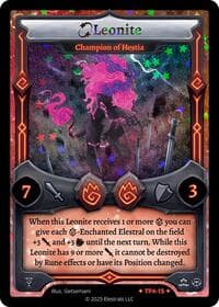 Leonite - Champion of Hestia - Organized Play Series 4 - Elestrals card