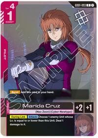 Marida Cruz (Judge Pack 01) - Gundam Promotional Cards - Gundam Card Game card
