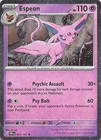 Espeon - 033/131 (Cosmos Holo) - Miscellaneous Cards & Products - Pokemon card