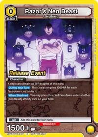 Razor's Nen Beast - UEX04BT: HUNTER X HUNTER Vol.2 Release Event Cards - Union Arena card