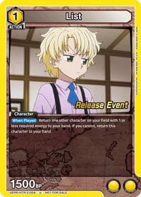 List - UEX04BT: HUNTER X HUNTER Vol.2 Release Event Cards - Union Arena card