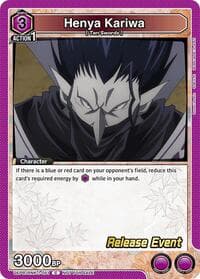 Henya Kariwa - UE11BT: Rurouni Kenshin Release Event Cards - Union Arena card