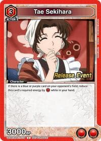 Tae Sekihara - UE11BT: Rurouni Kenshin Release Event Cards - Union Arena card