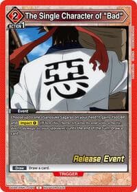 The Single Character of "Bad" - UE11BT: Rurouni Kenshin Release Event Cards - Union Arena card