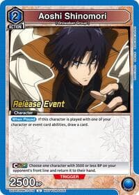Aoshi Shinomori (016) - UE11BT: Rurouni Kenshin Release Event Cards - Union Arena card