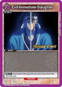 Evil-Immediate-Slaughter - UE11BT: Rurouni Kenshin Release Event Cards - Union Arena card