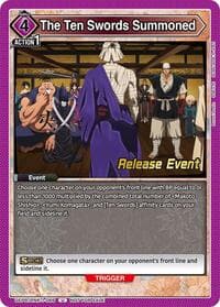 The Ten Swords Summoned - UE11BT: Rurouni Kenshin Release Event Cards - Union Arena card