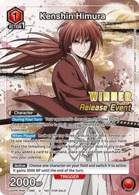 Kenshin Himura (Release Event Winner) - UE11BT: Rurouni Kenshin Release Event Cards - Union Arena card