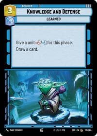 Knowledge and Defense - Secrets of Power - Star Wars: Unlimited card