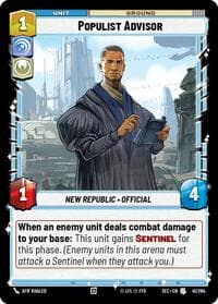 Populist Advisor - Secrets of Power - Star Wars: Unlimited card