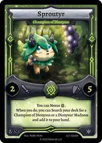 Sproutyr - Champion of Dionysus - Divine Champions: Lifestream Starter Decks - Elestrals card