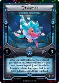 Foamee - Champion of Aphrodite (Stellar) - Divine Champions: Lifestream - Elestrals card