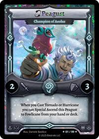 Peagust - Champion of Aeolus (Serialized) - Divine Champions: Lifestream - Elestrals card