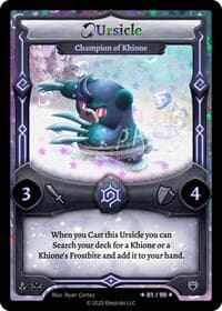 Ursicle - Champion of Khione (Serialized) - Divine Champions: Lifestream - Elestrals card