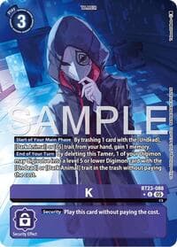 K (Alternate Art) - Hackers' Slumber - Digimon Card Game card