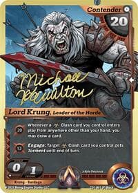 Lord Krung, Leader of the Horde - Champion Deck: Michael Hamilton - Alpha Clash card