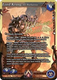 Lord Krung, the Barbarous - Champion Deck: Michael Hamilton - Alpha Clash card